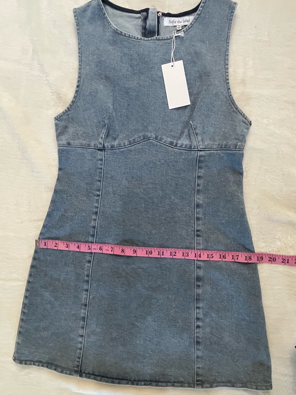 Sofie The Label Light Blue Denim Sleeveless Mini Dress – Size M - NWT - Picture 12 of 14